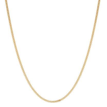 Panzer-Halskette 750/18 K Gelbgold