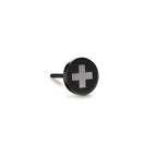 Clous d'oreille à l'unité Acier inoxydable noir PVD Ø8 mm