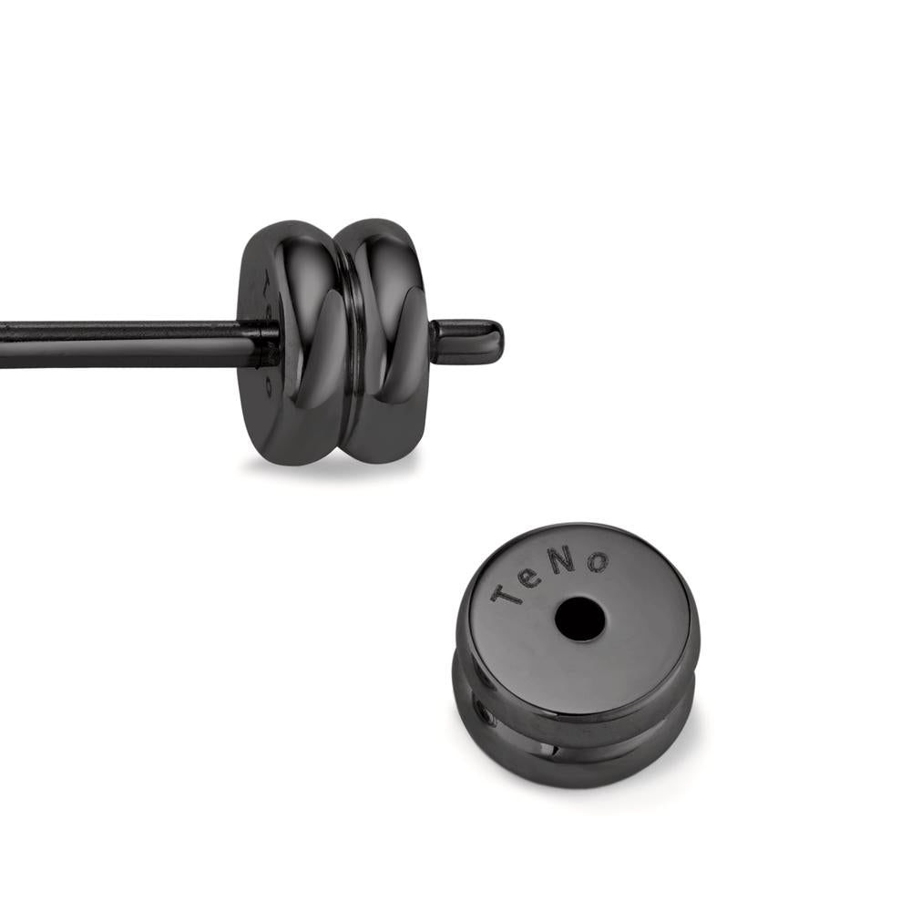 Clous d'oreille à l'unité Acier inoxydable noir PVD Ø8 mm