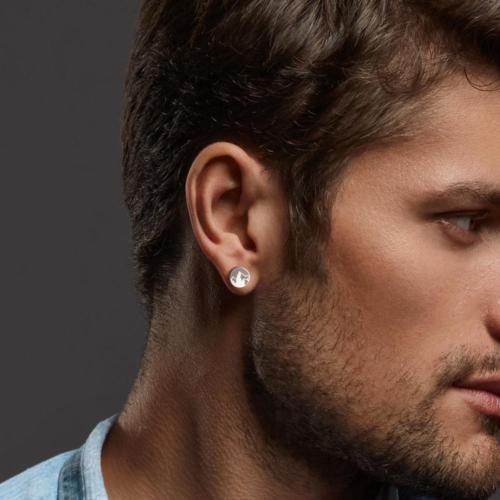 Clous d'oreille à l'unité Acier inoxydable Montagne Ø8 mm