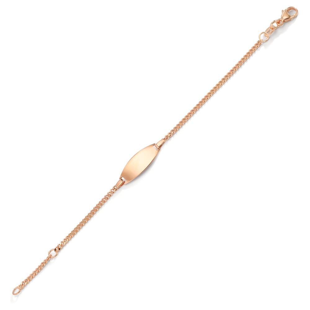 Gourmette avec gravure Or rouge 18K 12-14 cm