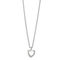 Collier Zilver Gerhodineerd Hart 38-42 cm