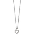Collier Silber Zirkonia 16 Steine rhodiniert Herz 38-42 cm verstellbar