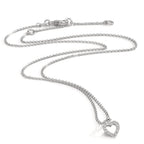 Collier Silber Zirkonia 16 Steine rhodiniert Herz 38-42 cm verstellbar