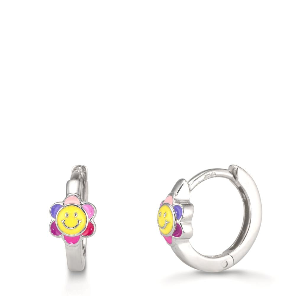 Scharnier oorringen creolen Zilver Gerhodineerd