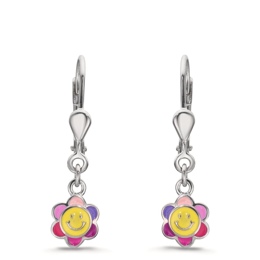 Ohrhänger Silber rhodiniert Smiley