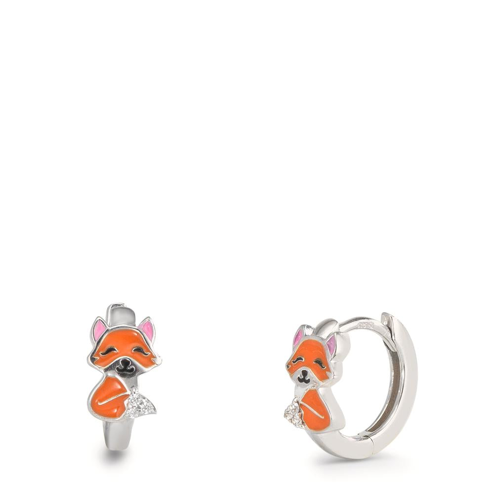 Créoles à charnières Argent Rhodié Renard