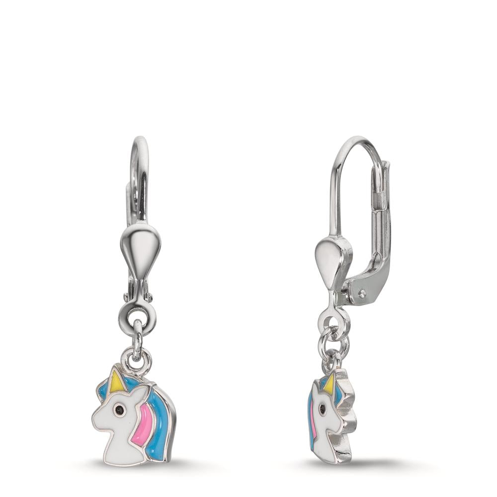 Pendant d'oreilles Argent Rhodié Licorne