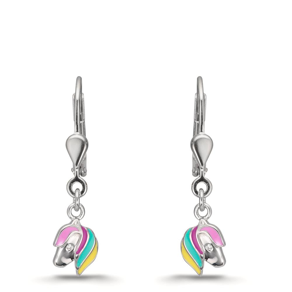 Ohrhänger Silber rhodiniert Pferd