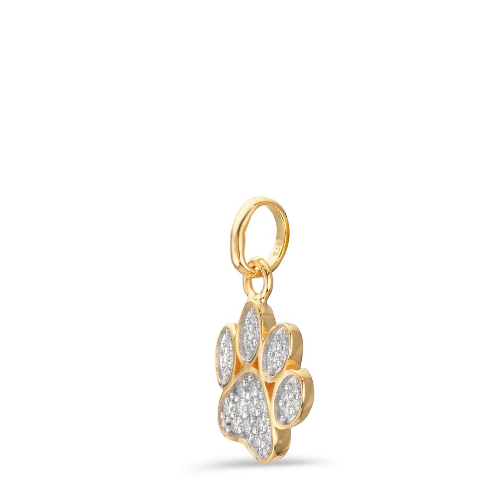 Hanger 375/9K geel goud Zirkonia Poot Ø9.5 mm