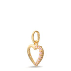 Anhänger 375/9 K Gelbgold Zirkonia rosa Herz Ø10 mm