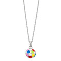 Collier met hanger Zilver Gerhodineerd Voetbal 36-38 cm
