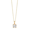 Chaînette avec pendentif Or jaune 9K Zircone 40-42 cm