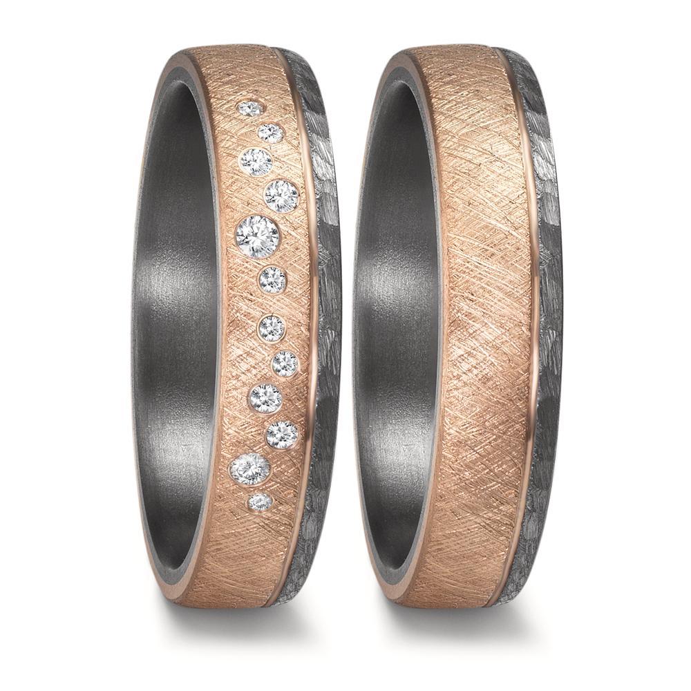 Partnerring 999 Tantaal, 585/14K roségoud