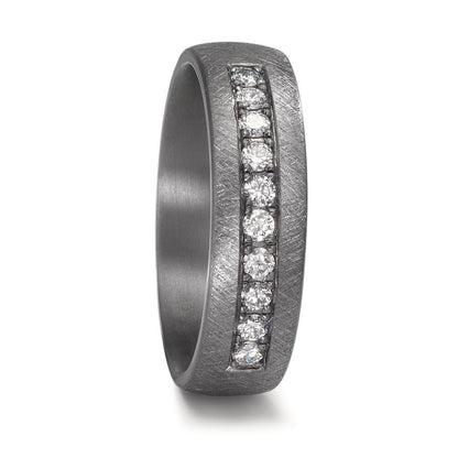 Partnerring 999 Tantal Diamant Lab Grown 0.25 ct, 10 Steine, tw-vsi