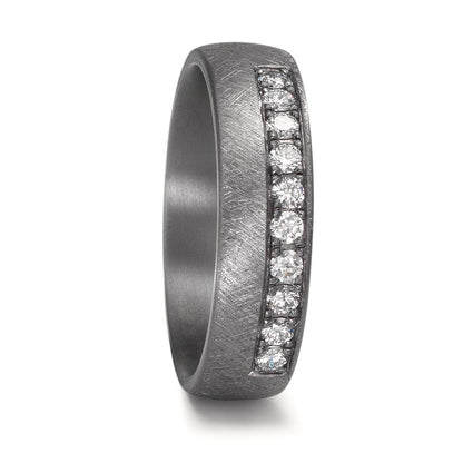 Partnerring 999 Tantal Diamant Lab Grown 0.25 ct, 10 Steine, tw-vsi