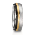 Partnerring Roestvrijstaal, 375/9K roségoud, Carbon