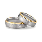 Partnerring Silber, 585/14 K Rosegold bicolor