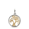 Hanger 375/9K geel goud, 375/9K witgoud Boom van leven Ø14 mm