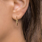 Scharnier oorringen creolen 375/9K geel goud