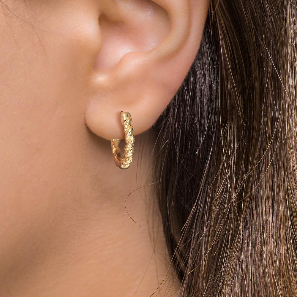 Klappcreolen 375/9 K Gelbgold