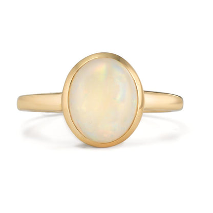 Bague Or jaune 9K Opale
