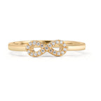Bague Or jaune 9K Zircone Infini