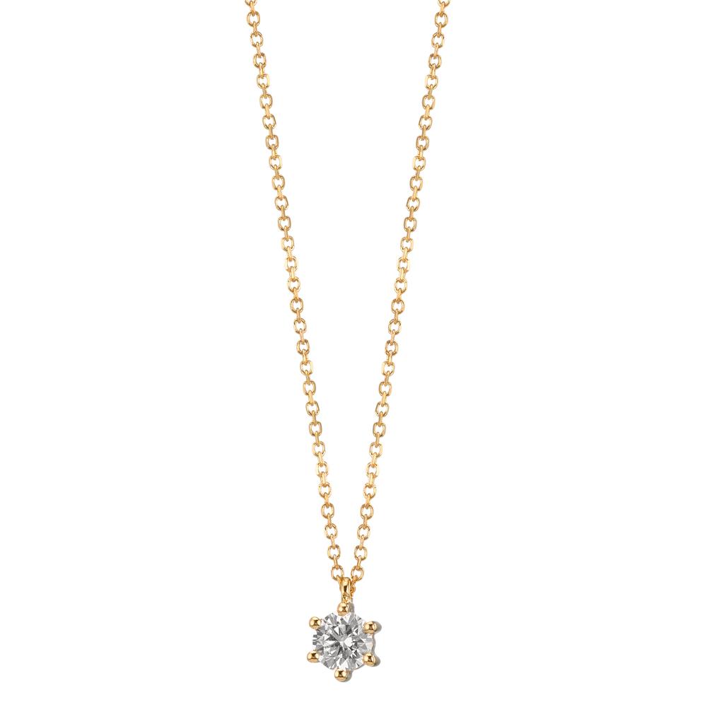 Collier 750/18 K Gelbgold Diamant 0.15 ct, w-si 42-45 cm verstellbar