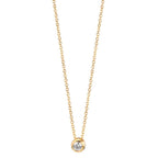 Collier Or jaune 18K Diamant 0.05 ct, w-si 42-45 cm