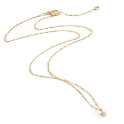 Collier Or jaune 18K Diamant 0.05 ct, w-si 42-45 cm