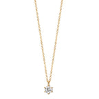 Collier Or jaune 18K Diamant 0.10 ct, w-si 42-45 cm