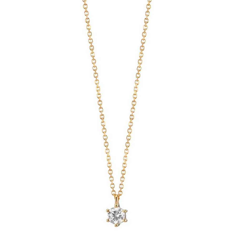 Collier 750/18 K Gelbgold Diamant 0.10 ct, w-si 42-45 cm verstellbar