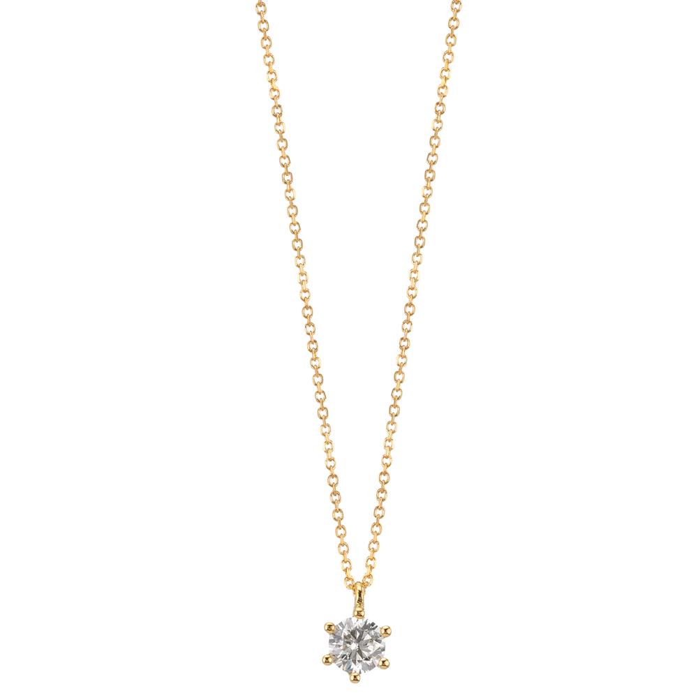 Collier 750/18 K Gelbgold Diamant 0.25 ct, w-si 42-45 cm verstellbar