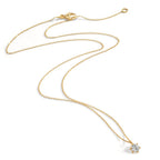Collier 750/18K geel goud Diamant 0.25 ct, w-si 42-45 cm