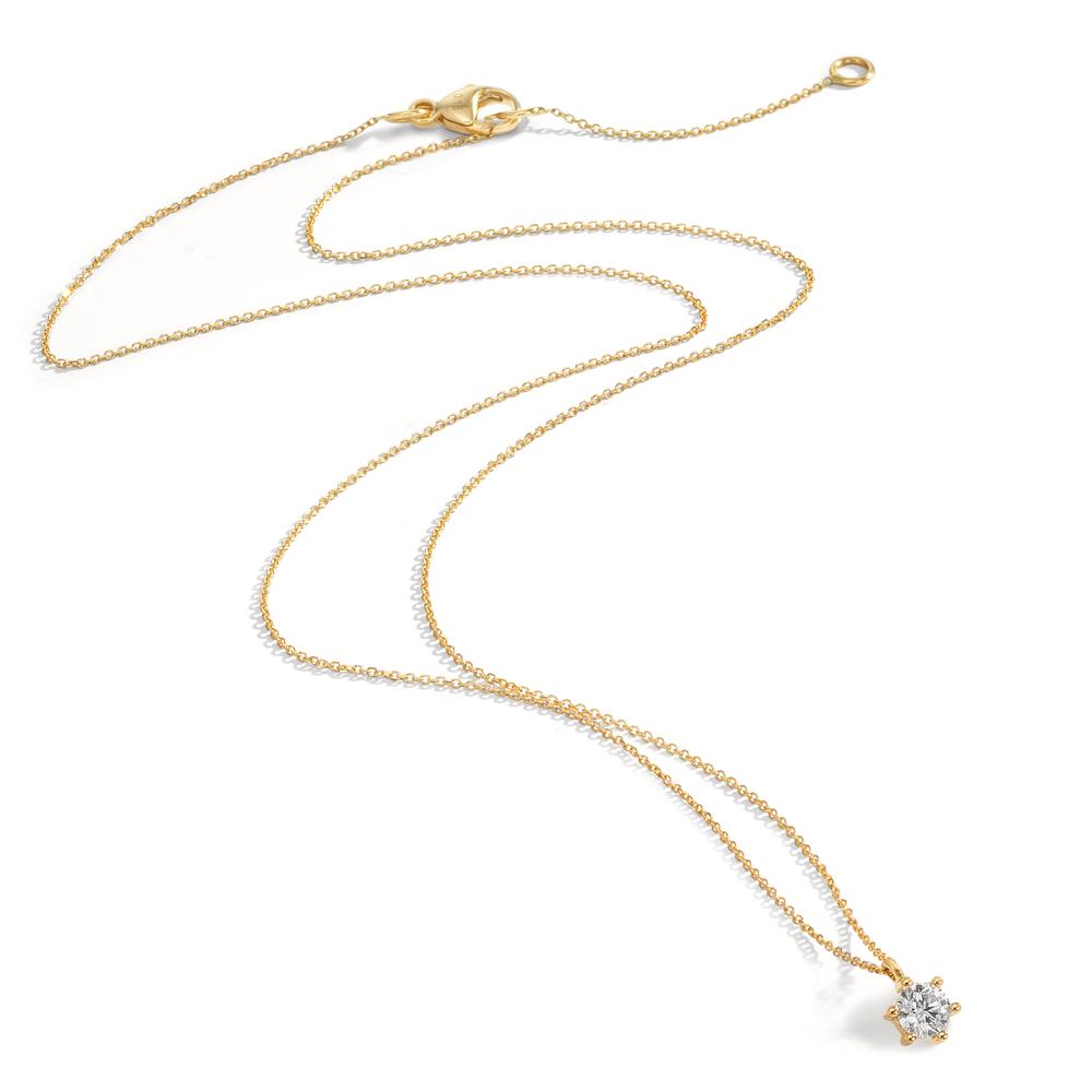 Collier 750/18 K Gelbgold Diamant 0.25 ct, w-si 42-45 cm verstellbar