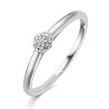 Fingerring 750/18 K Weissgold Diamant 0.06 ct, 7 Steine, w-si
