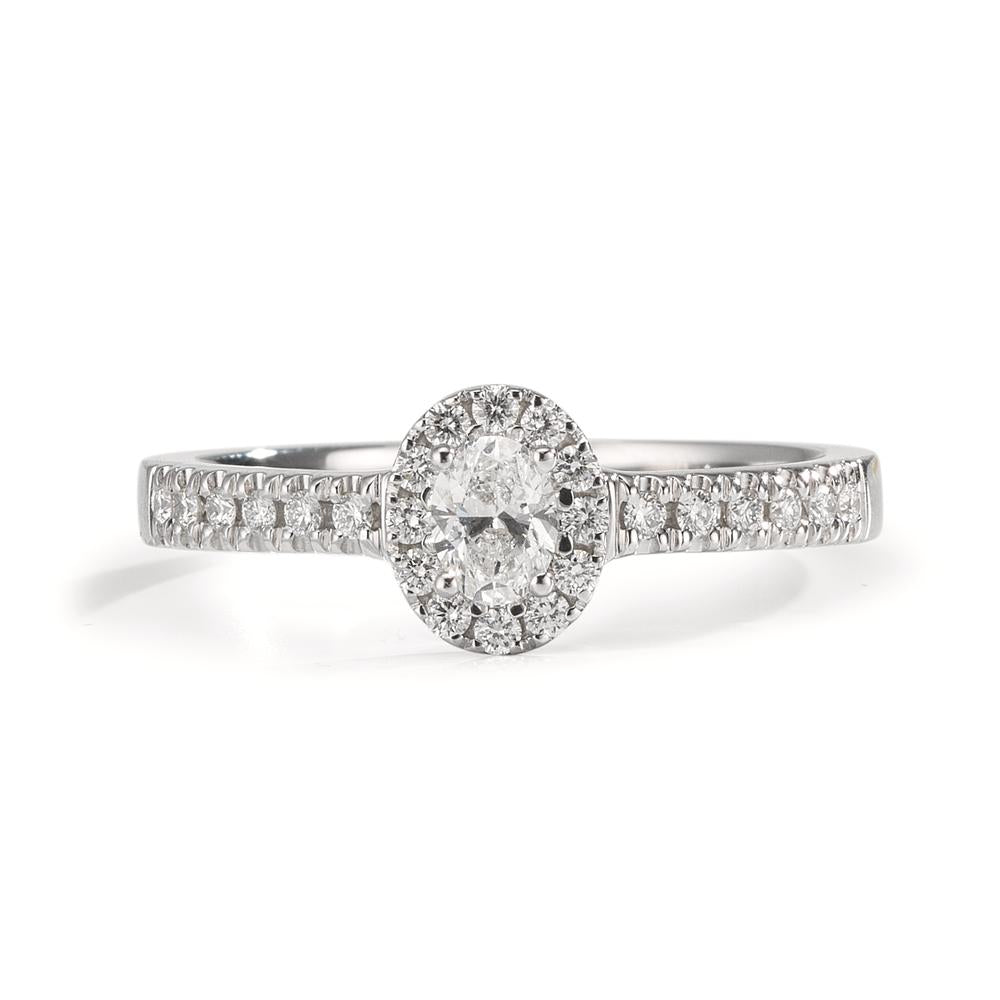 Bague Or blanc 18K Diamant 0.37 ct, w-si