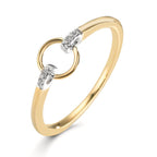 Ring 375/9K geel goud Zirkonia 6 Steen