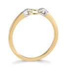Ring 375/9K geel goud Zirkonia 6 Steen