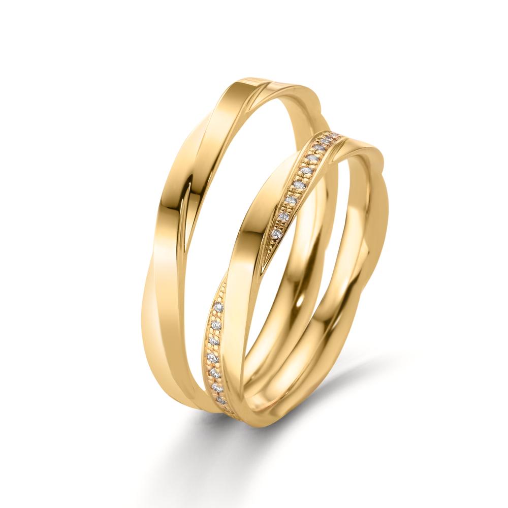 Partnerring 750/18K geel goud