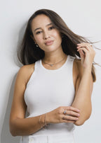 Fingerring Edelstahl Zirkonia weiss rosé IP beschichtet Ø9.5 mm