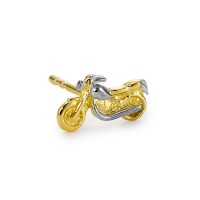 Oorknop 1 stuk 375/9 krt geel goud Motorfiets-172212