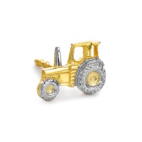 Oorknop 1 stuk 375/9 krt geel goud Tractor-178147