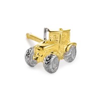 Oorknop 1 stuk 375/9 krt geel goud Tractor-178184