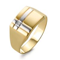 Ring 375/9 krt geel goud Diamant 0.005 ct, w-si-331296