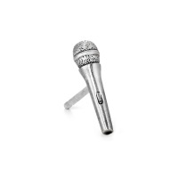 Oorknop 1 stuk Zilver Microfoon-524654
