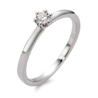 Solitaire ring 750/18K krt witgoud Diamant 0.15 ct, w-si-546293