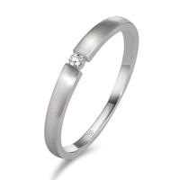 Solitaire ring 750/18K krt witgoud Diamant 0.03 ct, w-si-562998