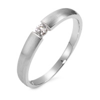 Solitaire ring 750/18K krt witgoud Diamant 0.06 ct, w-si