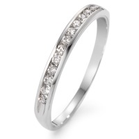 Memory ring 750/18K krt witgoud Diamant wit, 0.15 ct, 13 Steen, w-si-564565